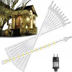 Jégcsap Meteor LED-es fényfüzér Hulló hópelyhek 30 cm Meleg szín