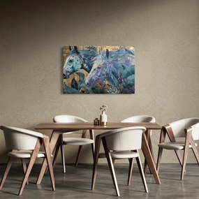 Kép - Lovak arany háttérrel (90x60 cm)