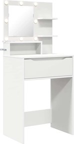 vidaXL Hálószobai Öltözködő Asztalok Fehér 80 x 39,6 x 135 cm Faanyag