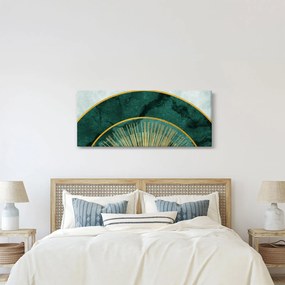 Kép - Arany textúrájú formák (120x50 cm)