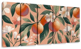 5 részes kép napfényes narancsokkal