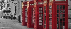 Kép - Londoni telefonfülkék (120x50 cm)