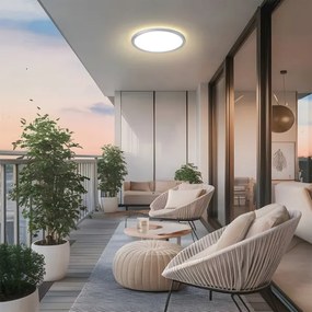 Brilagi - LED fürdőszobai mennyezeti lámpa ULTRA SLIM LED/18W/230V átmérő 30 cm ezüst IP54