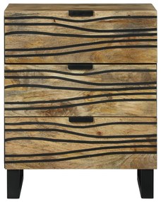 Éjjeli Szekrény - 50x33x60 cm Tömör Mangófából.