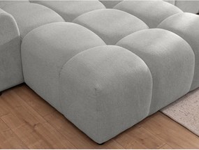 Világosszürke sarokkanapé (bal oldali-heverő résszel) Albane – Ropez