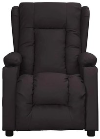 fekete műbőr felállást segítő masszázsfotel