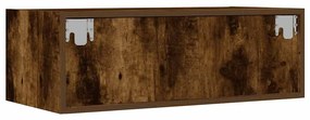 TV szekrény LED világítással füstölt tölgy 75x35,5x25 cm