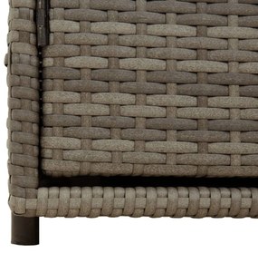 szürke polyrattan kerti tárolószekrény 110 x 55 x 60,5 cm