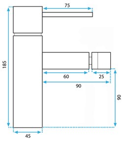 Rea TESS - bidé csaptelep, arany, REA-B8807
