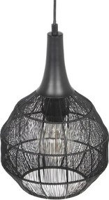 Matt fekete függőlámpa fém búrával Soraya – Trio