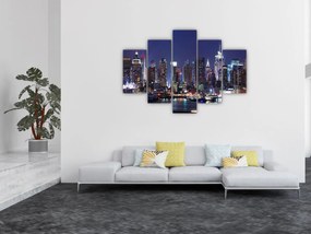 Kép - New York-i felhőkarcolók megvilágítva (150x105 cm)