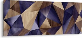 Kép - 3D fa háromszögek (120x50 cm)