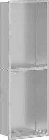 vidaXL Zuhany Niche Ezüst 60 x 20 x 9,5 cm Rozsdamentes acél