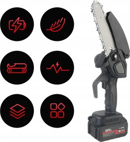 Akkus mini kézifűrész 8″ MDHL M677 + 21 V-os akkumulátor + praktikus koffer + tartozékok