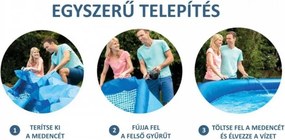 Felfújható peremű medence 3.05m x 76cm