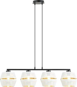 Emibig modern függeszték malia fehér fekete arany emi1184/4