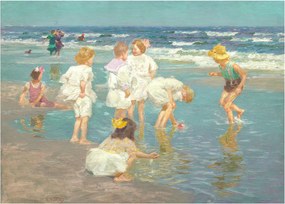 Üveg kép - Edward Henry Potthast, A Holiday, reprodukciók (70x50 cm)
