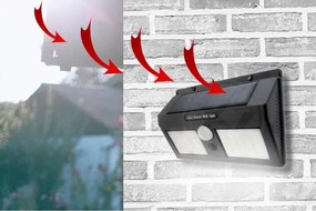 Napelemes LED fali lámpa érzékelővel LED/1,2W/3,7V 1200 mAh IP44