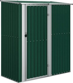 vidaXL zöld horganyzott acél kerti fészer 180,5 x 97 x 209,5 cm