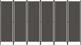 vidaXL antracitszürke 6 paneles paraván 300 x 180 cm