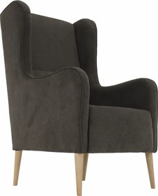 Kényelmes fotel, barna/bükk, BREDLY