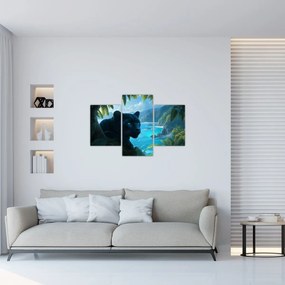 Kép - Fekete párduc a dzsungelben (90x60 cm)