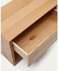 Natúr színű TV-állvány tölgyfa dekorral 200x51 cm Alguema – Kave Home