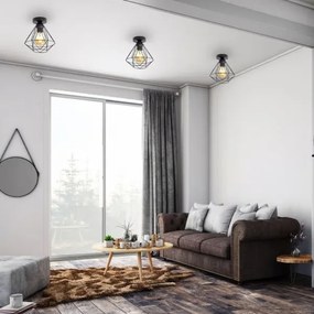 Mennyezeti lámpa 1xE27/40W/230V fekete