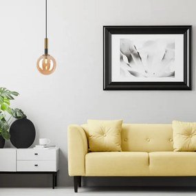 Csillár zsinóron ROLLO 1xG9/5W/230V arany/füstös bézs