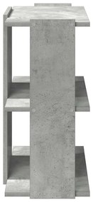 3 szintes betonszürke szerelt fa könyvespolc 60x30x60 cm
