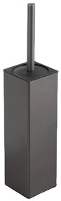 Viva NERO WC-kefe tartó - szögletes - GUN METAL - fürdőszobai kiegészítő