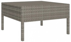 vidaXL 7 részes szürke polyrattan kerti ülőgarnitúra párnákkal