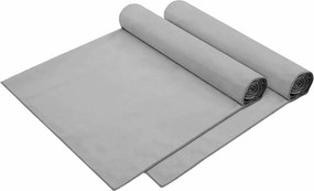 vidaXL Napozó törölközők 2 pcs Sötétszürke 210 x 75 cm