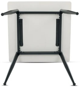 Étkezőasztal 80×80 cm, Kerámia Márvány Lappal. HT-398M WT