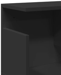 fekete szerelt fa faliszekrény 80 x 20 x 30 cm