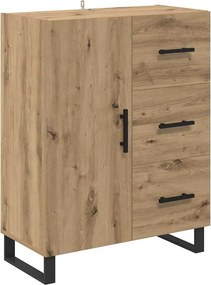 vidaXL Széf fiókkal Artisan tölgy 69,5 x 34 x 90 cm Műszaki fa és vas
