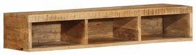 tömör nyers mangófa falra szerelhető TV-szekrény 100x30x19 cm