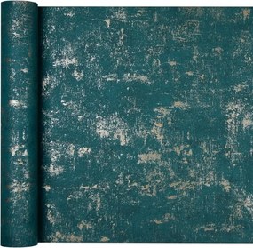 Dekoratív Tapéta Vakolat Zöld Réz Flizelin