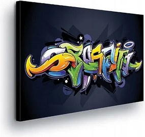 Vászonkép 100x75 Graffiti street art városi művészet élénk színes dinamika