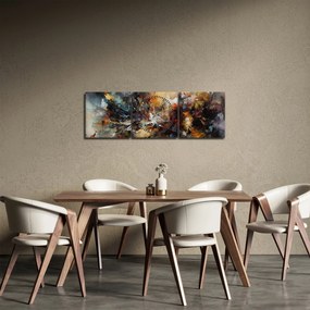 Kép - Absztrakt grafika (órával) (90x30 cm)