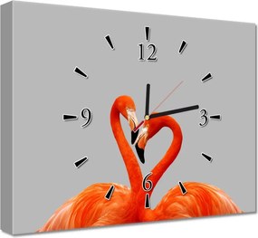 Faliórák 40x30 Flamingók