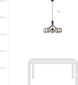 Emibig modern függeszték nova fekete grafit emi1140/5