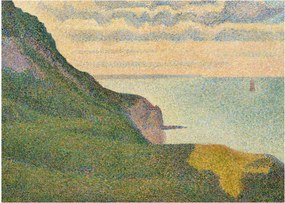 Kép - Georges Seurat, Seascape at Port-en-Bessin, Normandy, reprodukciók (70x50 cm)