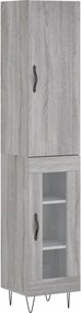 vidaXL szürke sonoma szerelt fa magasszekrény 34,5 x 34 x 180 cm