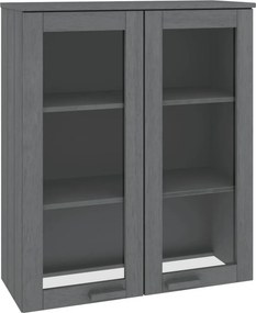 vidaXL HAMAR sötétszürke tömör fenyőfa felső szekrény 85 x 35 x 100 cm
