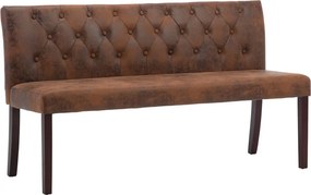 vidaXL barna művelúr pad 148,5 cm