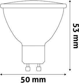 LED izzó, GU10 spot, 4W, 345lm, 3000K, AVIDE (AVLED036)