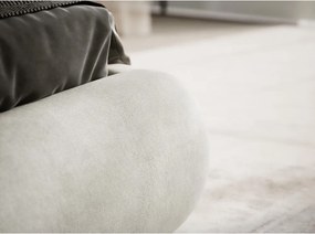 Krémszínű kárpitozott ágyneműtartós franciaágy ágyráccsal 140x200 cm Maumere – Maison de Rêve