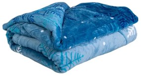 Mikroplüss takaró kék hópehely 150 x 200 cm