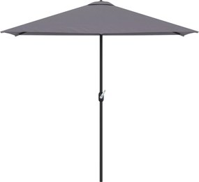 Outsunny Félárnyékoló Napernyő 230cm x 130cm x 245cm Falra Szerelhető Őszi Napernyő Kézi Kurblival UV Védelemmel, Vízálló Szürke | Aosom
